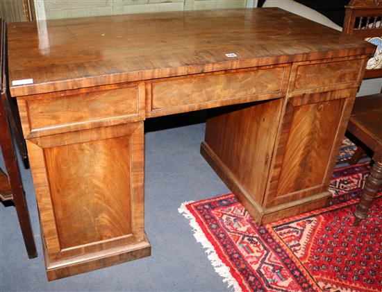 A Victorian mahogany desk, L.125cm